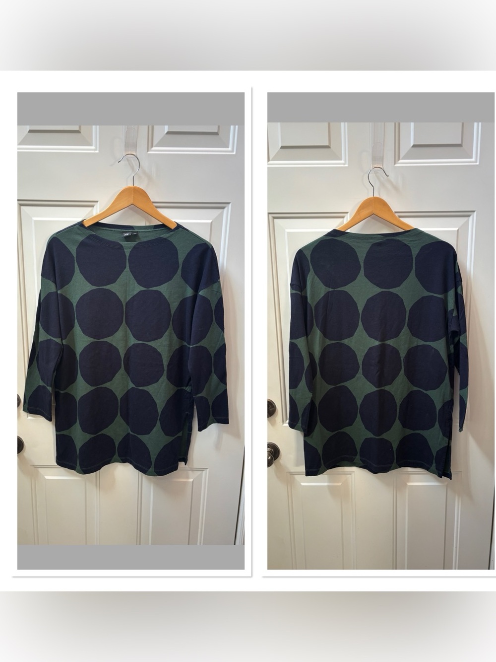 Marimekko Uniqlo Kivet Print Cotton Tunic Tshirt - Picture 2 of 11
